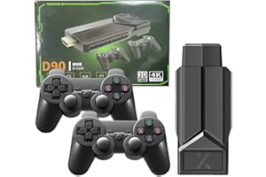 KOBONA Wireless Retro Game Console, Plug and Play Game Machine with 15000+ Games Built-in, 2.4g Wireless Controller Gamepad Game Stick, 4K HDMI Output, Gift for Adults and Boys