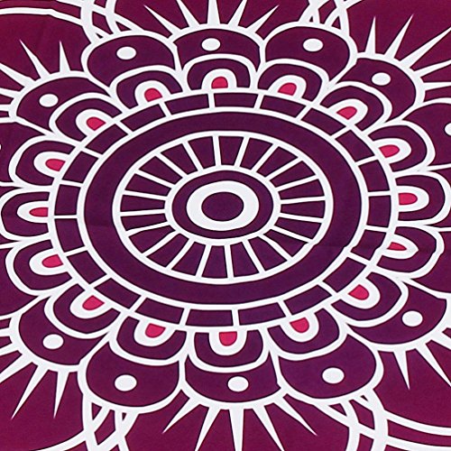 Ularma 150cm Rund Lotosblume Handtuch Leicht Dünn Wandbehang/ Bettdecke/ Strandtuch (Lila) - 3