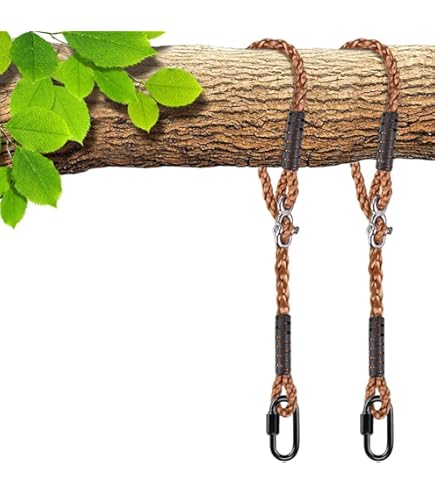 Set Cinghie Per Amaca E Altalena: 2 Cinghie Regolabili 200x2.5 Cm Con Moschettoni, Custodia Inclusa – Per Campeggio, Escursionismo E Giardino