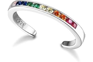 MILACOLATO 925 Anillos Abiertos de Plata Esterlina Para Mujer 18K Chapado en Oro Blanco Flecha Nudo de Corazón Eslabón Infinito Anillos de Banda Ajustable Joyería de Pie de Dedo