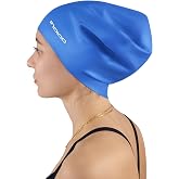 DRUNA Silicone Swimming Cap | for Long Hair | Extra Large and Comfortable | Waterproof and Durable | Ideal for Voluminous Hai