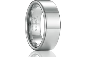 SOXEMAN Fedi nuziali da uomo e da donna, gioielli universali in carburo di tungsteno per coppie, anelli da uomo, 8 mm di larghezza, lucidati, design semplice e lussuoso