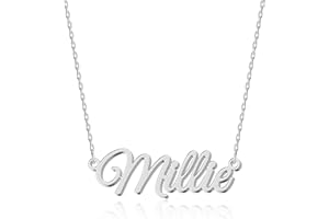 UMAGICBOX Exquisite Personalized Name Necklace|Choose from 14 Font Styles|Customizable 18K Gold Plated Stainless Steel & Sterling Silver Pendant|Unique Gift for Her