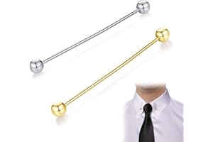 Hezhou Tie Pin Metal Tie Clip Men's Collar Pin Tie Clip Bar Chain Shirt Collar Pin Suit Brooch Lapel Pin for Shirt Men's Accessories Costume Clothing