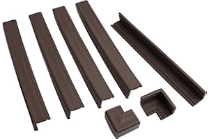 Prince Lionheart Fireplace Guard & 2 Jumbo Corners | Protects Child From Sharp Edges | Impact Absorbing Foam | Fireplace Edge Protectors | 5 x 18’’/45.72cm & 2 Corners | Wipe Clean | Easy Fit – Brown