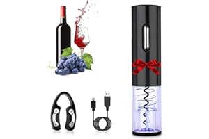 Gohytal Cavatappi Elettrico, Apribottiglie Elettrico USB Ricaricabile con Taglia Capsule Set di Apribottiglie Automatico Professionali Regalo Vino per Amanti del Vino, Regali Laurea Uomo Originali