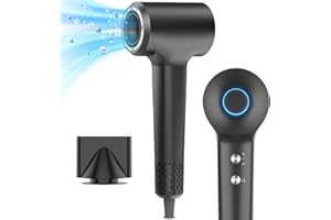 HZD Seche Cheveux, Sèche Cheveux à 200 Millions d'ions Négatifs, 1500W Seche Cheveux Professionnel, Moteur sans Balais de 110 000 tr/min pour un Séchage Rapide, 57 dB à Faible Bruit pour Famille Voyage