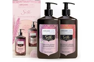 Arganicare Set Duo Shampoing Et Apres Shampoing Revitalisant aux Protéines De Soie