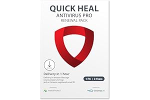 Quick Heal | Antivirus Pro – Renewal Pack | 1 user | 3 Years | Email Delivery in 1 Hour - no CD | Existing Quick Heal Single 