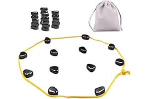 MISTEP Magnetic Chess Set Battle Chess with Magnetic Effect, Educational Chess Game Checkers Game, Family Party Supplies for Family Gathering and Travel (String Model)