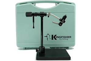 KINGFISHER FLY FISHING Kingfisher Fliegenbinden-Schraubstock-Set mit Werkzeug
