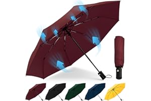 HEXSOLID Regenschirm Sturmfest Automatik Regenschirm Groß mit 8 Rippen 92cm/105cm/116cm Reise Windsicher Schirm Wasserdicht Umbrella Faltbar Kompakte Taschenschirm für Herren und Damen