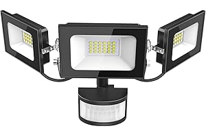 Bellanny Security Lights Outdoor Motion Sensor - 50W 5000LM Super Bright Led Flood Lights, IP65 Waterproof PIR Floodlights Outdoor Lights for Courtyard Porch Garden Garage