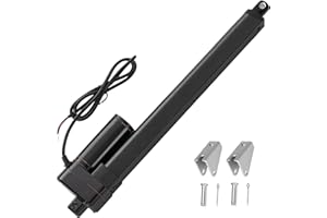 Jvnvlki Attuatore lineare 12 V 2000 N 250 mm lunghezza corsa IP65, impermeabile 8 mm/s, attuatore lineare con staffa di montaggio, per apriporta, tracker solare, sistema di sollevamento elettrico