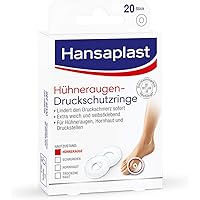Hansaplast Hühneraugenringe 20 Stück, Hühneraugen Pflaster für sofortige Schmerzlinderung, hautfreundliches Fußpflaster…