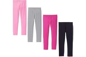 SWINTENG Little Girls Leggings 4-Pack Basic Cotton Leggings for Kids Baby Girls' Leggings Trousers