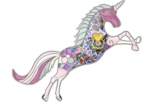 WEVENI Emaille Einhorn Brosche Pin Pferde Schmuck Geschenke Anzug Kleid Schal Zubehör Für Frauen Damen Schwester Mädchen