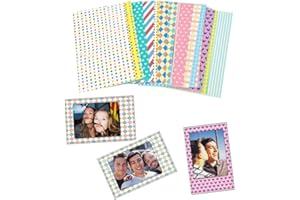 BEPSYOM 40 pièces Instantané Photo Cadres Bordures Autocollants pour Mini 8 7s 25 50s 90 et Film Photos instantanées (Coloré)