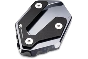 CCYYMOWOK MOWOK Motocicleta Accesorios para Yamaha mt 07 09 MT07 MT09 TRACER 9 GT 7GT 900GT 700GT XSR 700 900 R7 R125 FZ6 XJ6 MT-125 MT-09 SP 2024 2025 Extensión Placa Soporte Lateral Pie (Gris)