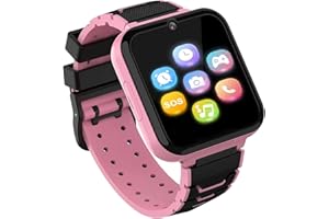 MOWEALLARGE Smartwatch per Bambini, Orologio Telefono per Ragazzo e Ragazza Touchscreen con Fotocamera, Lettore Musicale, Giochi, Torcia, Sveglia, Orologio Intelligente per Bambino 3-12 Anni Regalo