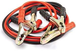 CARALL Kit Cavi Per Avviamento Batteria 800 Ampere Per Soccorso Emergenza Auto Moto Sezione Rame 10mmq 2,5 Metri