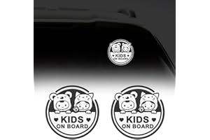 PYEUIFT 2 Stück Baby on Board Aufkleber, Baby on Board Aufkleber Reflektierend Auto Sticker, Baby Auto Aufkleber, Abnehmbare Sicherheit Aufkleber, an Bord Aufkleber, Niedlichen Baby Fenster
