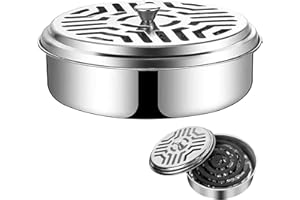 YFJSML Supporto a Spirale per Zanzare, Bruciatore di Incenso, Porta Zampirone Portatile in Metallo, Porta Bobine con Coperchio, Porta Bobina Repellente per Casa Campeggio Viaggi Interni ed Esterni