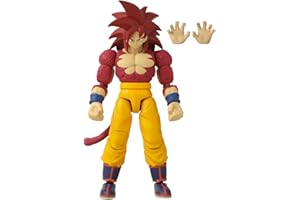 BANDAI Dragon Ball Daima Figura de Acción SS4 Goku Daima Dragon Stars de 17 cm, Inspirada en la Nueva Serie de TV Dragon Ball Daima (2024), Articulada y Multicolor (40737)