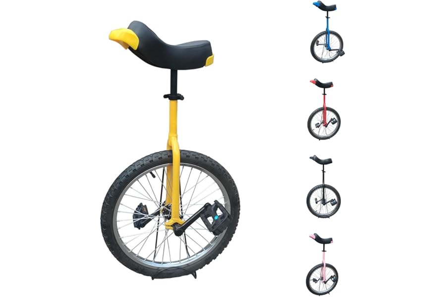 TCUDCKI Adult Unicycle Adjustable Seat with Unicycle Stand for Fun Fitness Exercises, Balance Training, Circus Performances