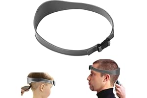 BRIOTA Neckline Shaving Template, Grey Adjustable Hair Trimming Guide, Silicone Curved Collar Shaving Template, Haircut Band for Man DIY Home Haircuts