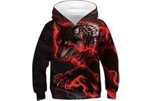 Belovecol Boys Girls Hoodies 3D Novelty Pullover Kids Funny Pullover Sweatshirts Long Sleeve Hooded with Pocket for 6-16 Years