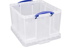 REALLY USEFUL BOX Really Useful Plastic Storage Box 42 Litre Clear