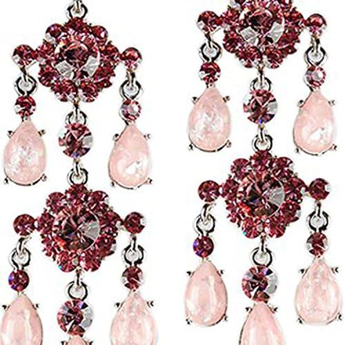 Large Bold & Long Chandelier Swarovski Crystal Earrings Dramatic Symmetrical Style, Janeo Jewels