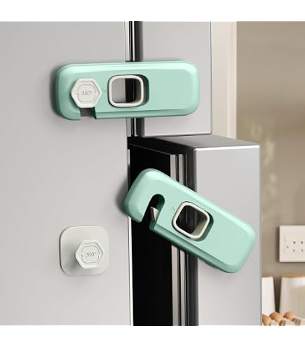 Lot De 8 Bloque-portes Sécurité Bébé - Adhésif Puissant Sans Perçage, Pour Armoires, Tiroirs, Réfrigérateur