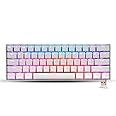 ZEBRONICS Zeb-MAX NINJA 61 keys wireless mechanical keyboard with 3 Bluetooth connections, 2.4GHz Nano receiver, Type C wired mode, RGB backlit, built-in rechargeable battery and N-key rollover(White)