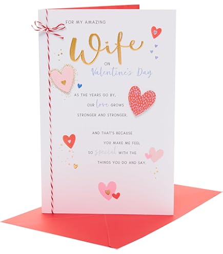 Wfe Brthday Card, Decorated Wth Crystals, Lovers Card, Wfe Card