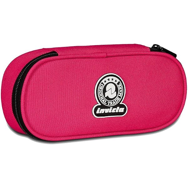 Invicta Portapenne Scuola Lip Pencil Bag, Blu, Bustina Ovale Con Tasca