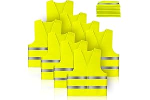 Brovamo Warnwesten Auto-Warnwesten Auto 5er-Warnweste Auto-Warnweste alle Größen-Warnweste Kinder-Warnweste Auto-Sicherheitswesten