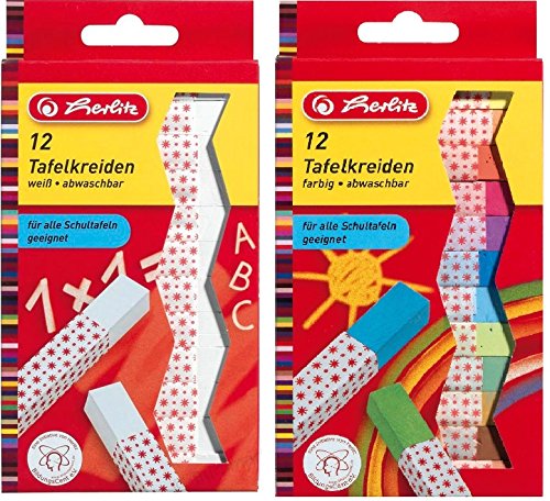 Herlitz Tafelkreide | In Bunt, Weiß oder Zusammen im Sparpack wählbar
