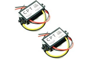GERUI 2 Stück 12V auf 5V Konverter DC-DC Step Down Modul 3A 15W DC auf DC Auto-Stromwandler Adapter（Keine USB Schnittstelle）