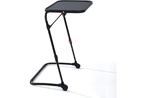Meuble Cosy Table de lit Support pour Ordinateur Tablette pour Prdinateur Portable Plateau Réglable Lapdesks Pliable sans Assemblage, Noir, 54x38x71.5cm