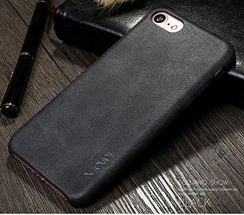 iPhone 7 / 8,X-Level [Vintage Series] PU Leather iPhone 7 / 8 Case Cover [Slim Fit Business Elegant Art Style] for iPhone 7 / 8 (Iphone 7 / 8, Black)