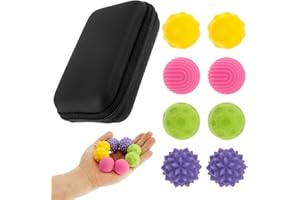 ALONGEN 8 juguetes magnéticos, bolas magnéticas para el estrés con funda de silicona, bolas magnéticas de silicona, juguetes antiestrés para adultos y adolescentes (color blanco)