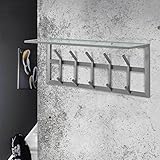 Ablage aus Sicherheitsglas MSZ Design Garderobe Wandgarderobe IMMO 5 Edelstahl mit Ablage aus Glas