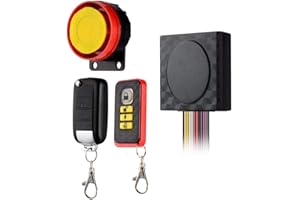 ShinePick Alarma Moto con Mando, Sistema de Alarma Antirrobo Alarma 125db para Motocicletas de 12 24 V