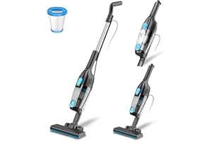 VASTORM Aspiradora con Cable, Aspiradora Escoba con Cable Potente 20Kpa 600W, 3 en 1 Aspirador de Mano con 5m Cable, Aspirador Vertical Ligero Anti-Enredos para Alfombras de Pelo de Mascotas Pisos Duros