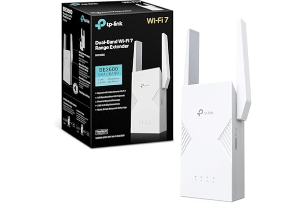 TP-Link Répéteur WiFi 7 Mesh BE3600 Mbps Bi-Bande RE235BE, 1 Port 2.5 Gigabit, MU-MIMO, EasyMesh, Compatible avec Toutes Les Box Internet, Profitez du WiFi 7 sans Changer Votre Box