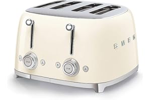 Smeg Cream Retro 4 Slice Toaster