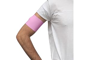 Glico Line Fascia Protettiva per Diabete Unisex per Adulti e Bambini, Fascia Braccio Copri Sensori Glicemici e Micoinfusori, Made in Italy, Rosa, XS