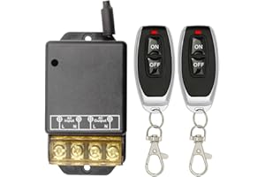 WANGCL Mini Wireless Remote Switch 433 MHz RF Transmisor y Receptor High Power On/Off Switch 220 V 30 A para bomba, luces de techo, dispositivos eléctricos